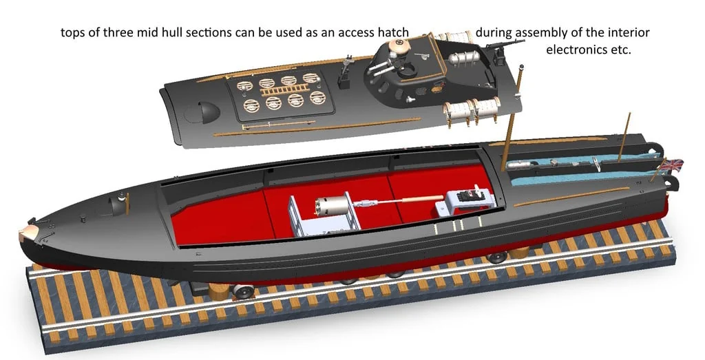 3D модель Торпедный катер Туполев Г-5 – Упрощённая версия - фото 104