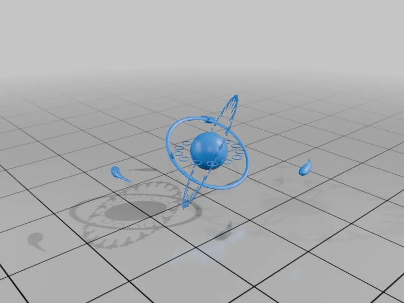 3D модель Magic Light Orb Model with Rings - фото 6