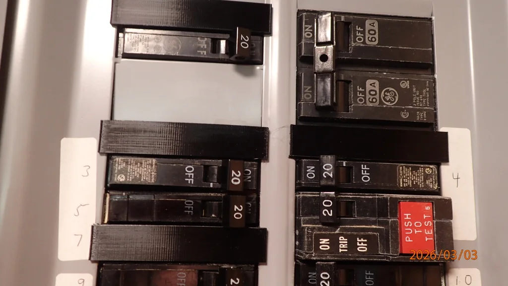 3D модель Кришка для роз'єму GE Load Center Breaker THQP STL