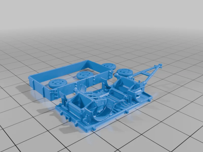 3D модель 3-тонний причіп Вермахту E-3 для FDM друку - фото 3