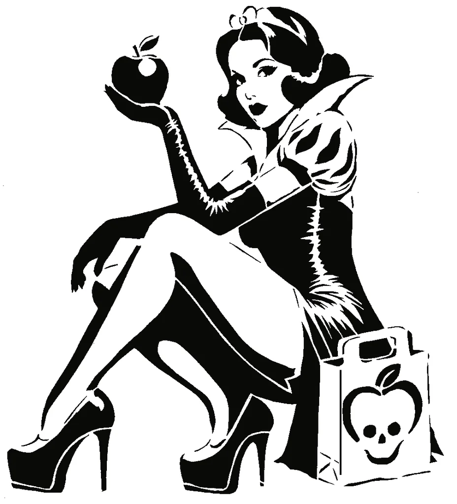 Шаблон для печати "Белоснежка"