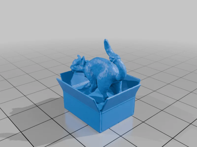 3D модель Миниатюра Кота Шрёдингера - фото 2