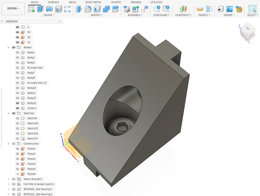 3D модель Угловая скоба для алюминиевых экструзий 20x20 мм - фото 1