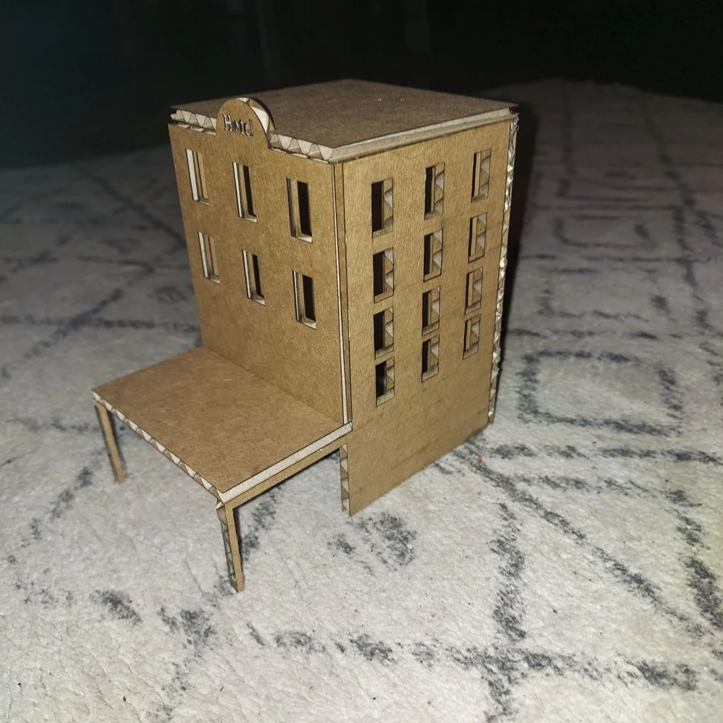 3D модель Модель отеля для лазерной резки и 3D-печати - фото 1