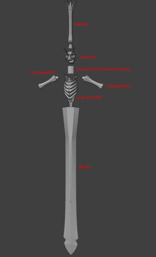 3D модель 3D-модель меча Rebellion из Devil May Cry - фото 2