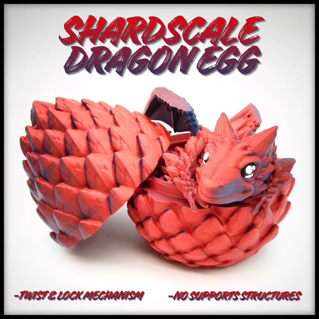 3D модель Яйцо дракона Shardscale с механизмом Twist and Lock - фото 1