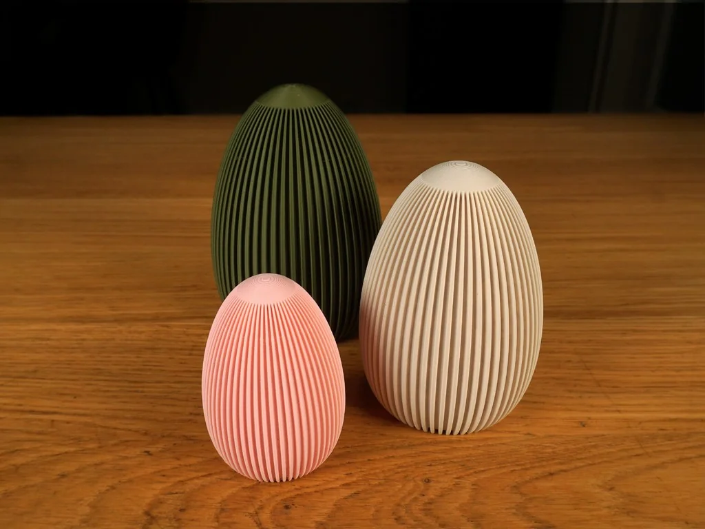 3D модель Современные декоративные яйца к Пасхе - Рифленые - фото 2