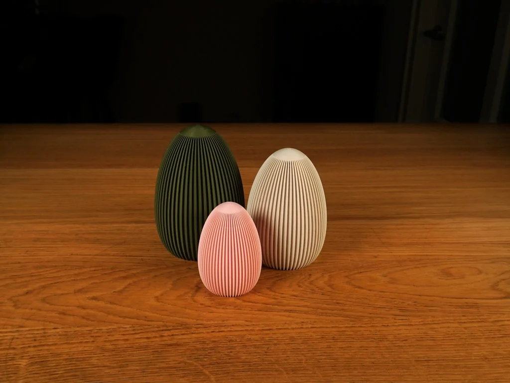 3D модель Современные декоративные яйца к Пасхе - Рифленые - фото 3