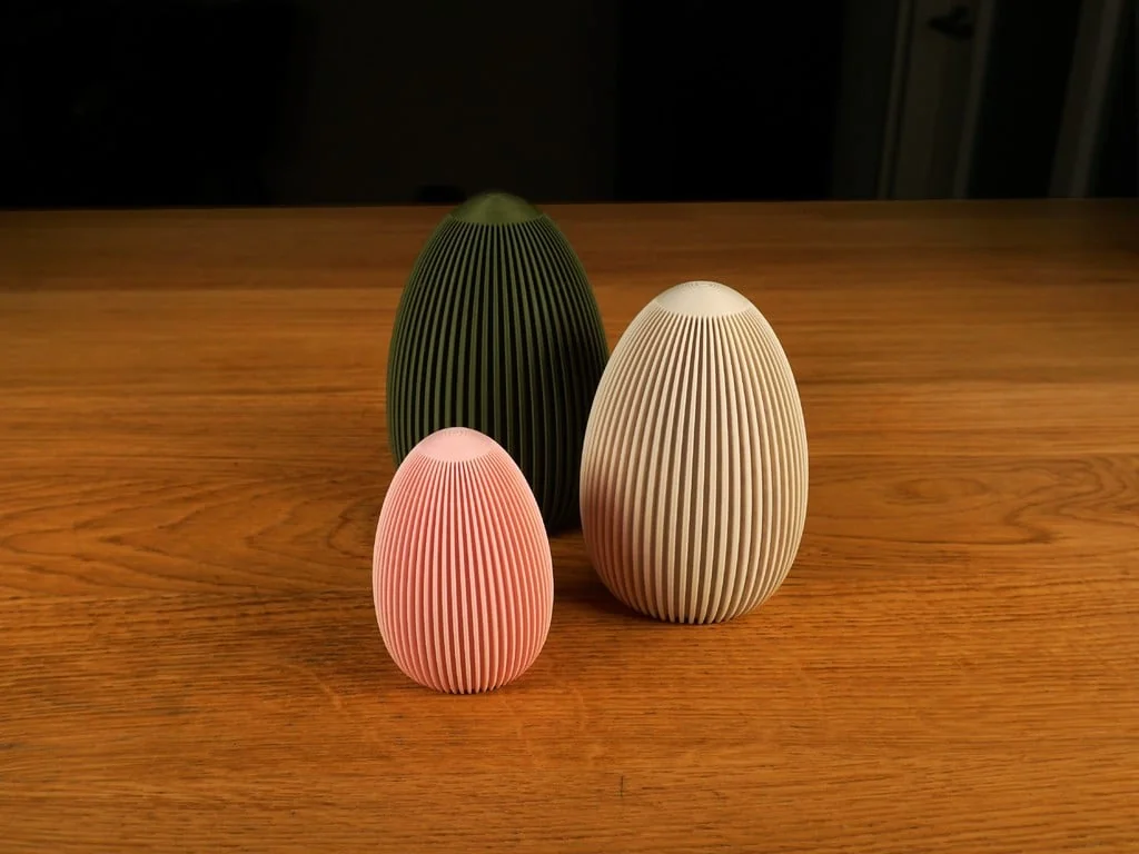 3D модель Современные декоративные яйца к Пасхе - Рифленые - фото 4
