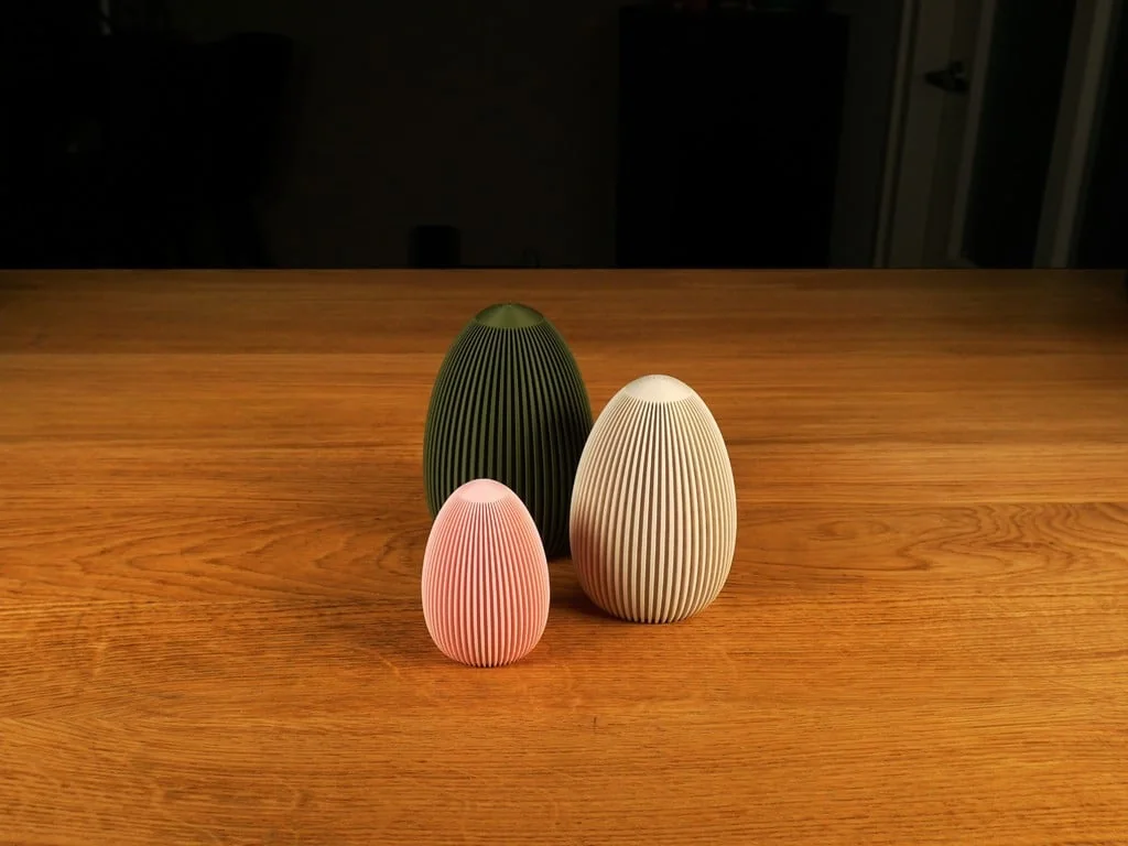 3D модель Современные декоративные яйца к Пасхе - Рифленые - фото 5