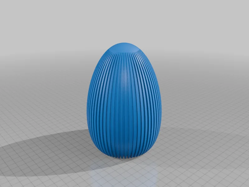 3D модель Современные декоративные яйца к Пасхе - Рифленые - фото 6