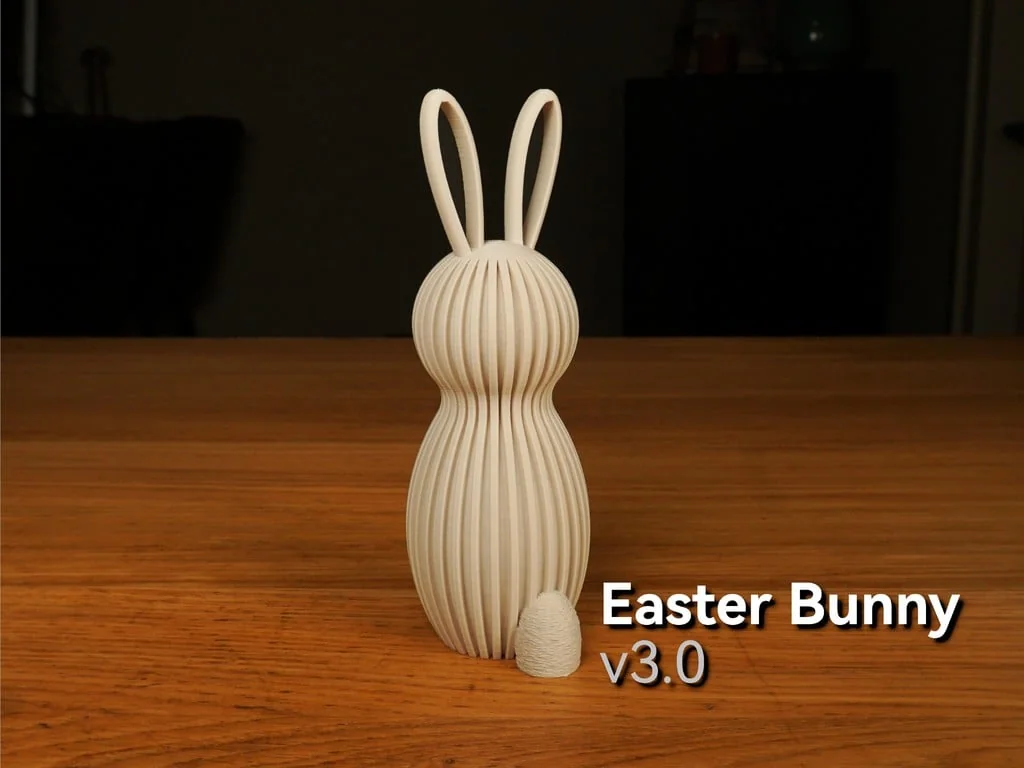 3D модель Современные декоративные пасхальные кролики без поддержки - фото 4