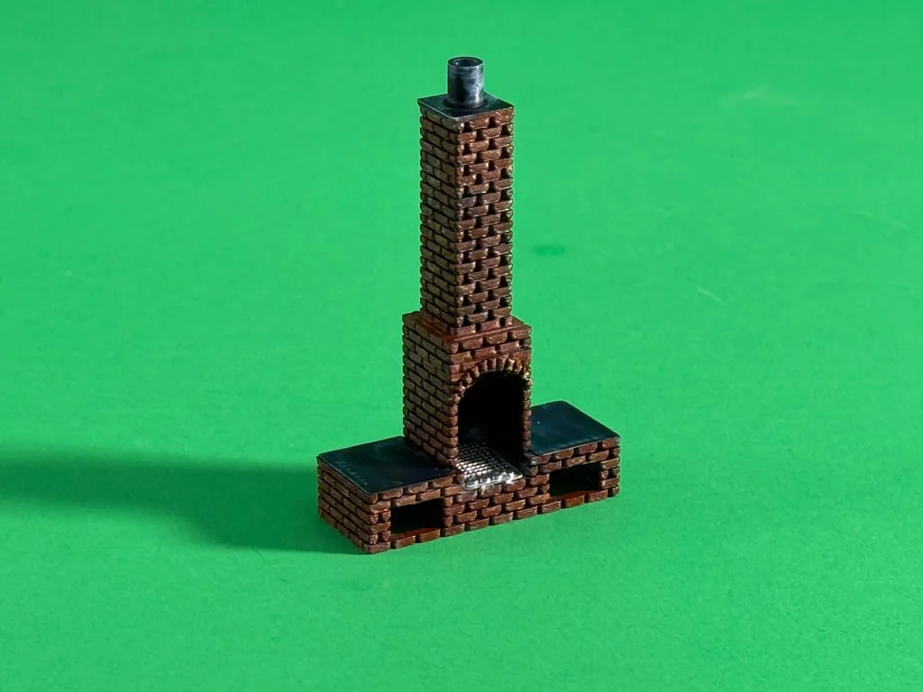 Модель кирпичного барбекю в масштабе 1:87