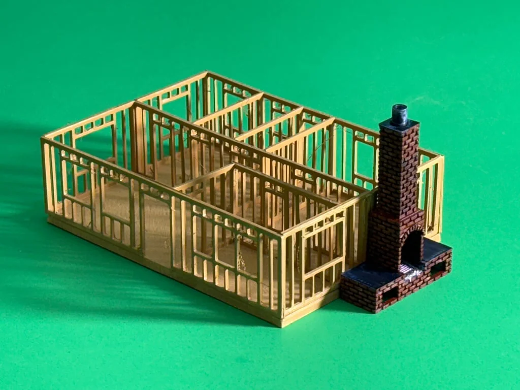 3D модель Модель кирпичного барбекю в масштабе 1:87 - фото 3