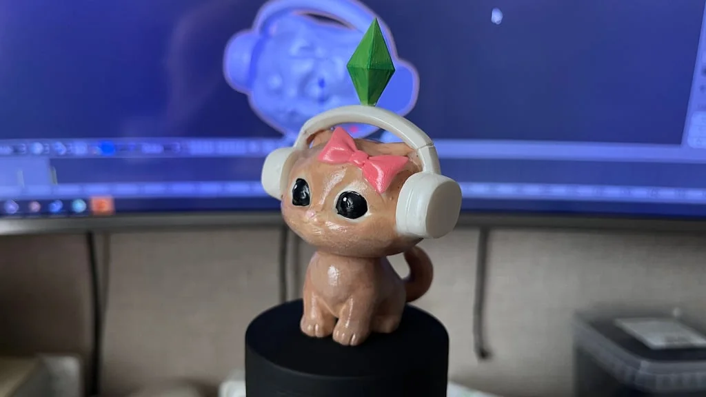 3D модель Котик из The Sims в наушниках | статическая модель - фото 2