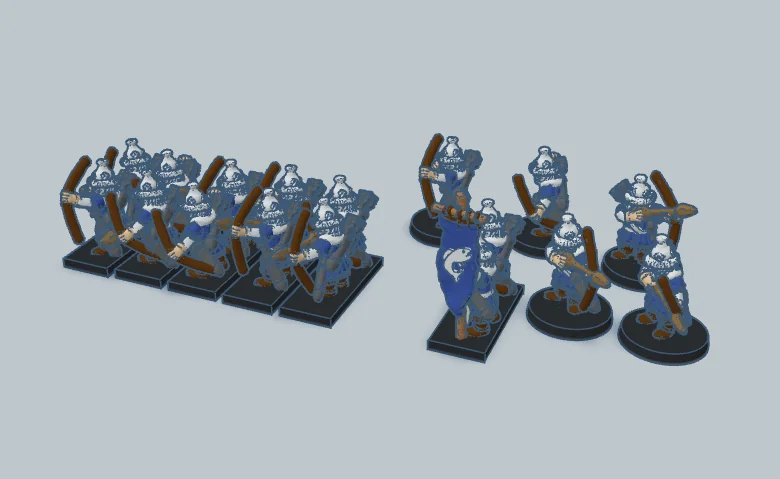 3D модель Лучники Лейк-Таун 10мм - фото 1