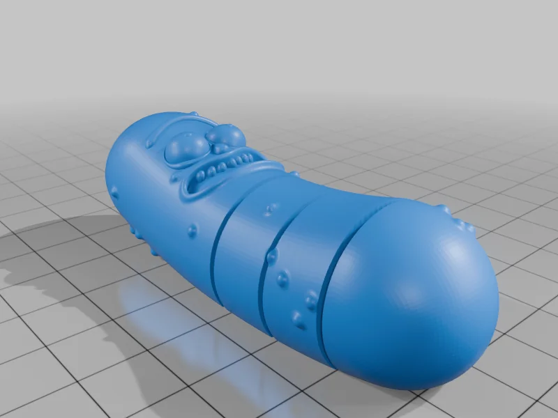 3D модель Многоцветный брелок "Огурец Рик" с подвижными элементами - фото 3