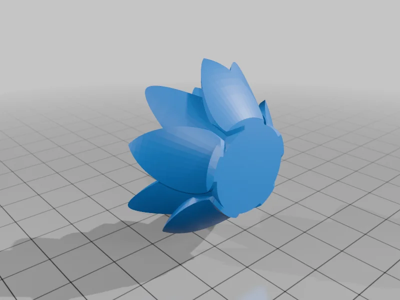 3D модель Декоративный элемент: Цветы на лозе - фото 3