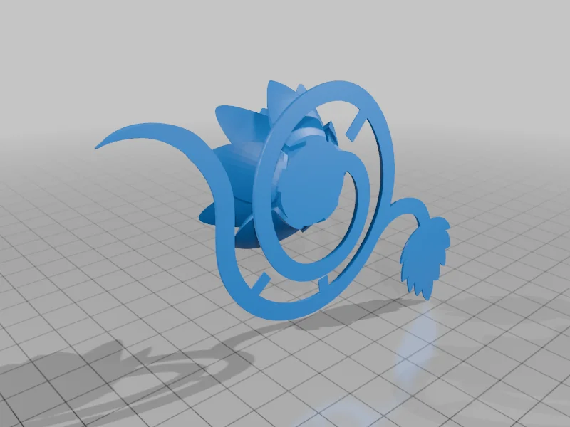 3D модель Декоративный элемент: Цветы на лозе - фото 5