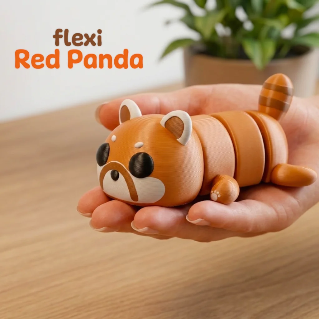 3D модель Гибкая модель красной панды (с брелком) - фото 1
