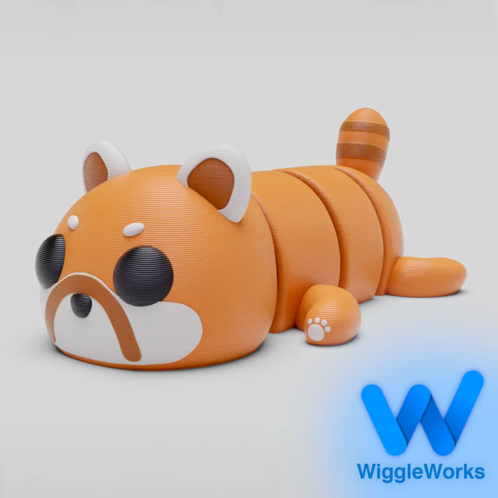 3D модель Гибкая модель красной панды (с брелком) - фото 2