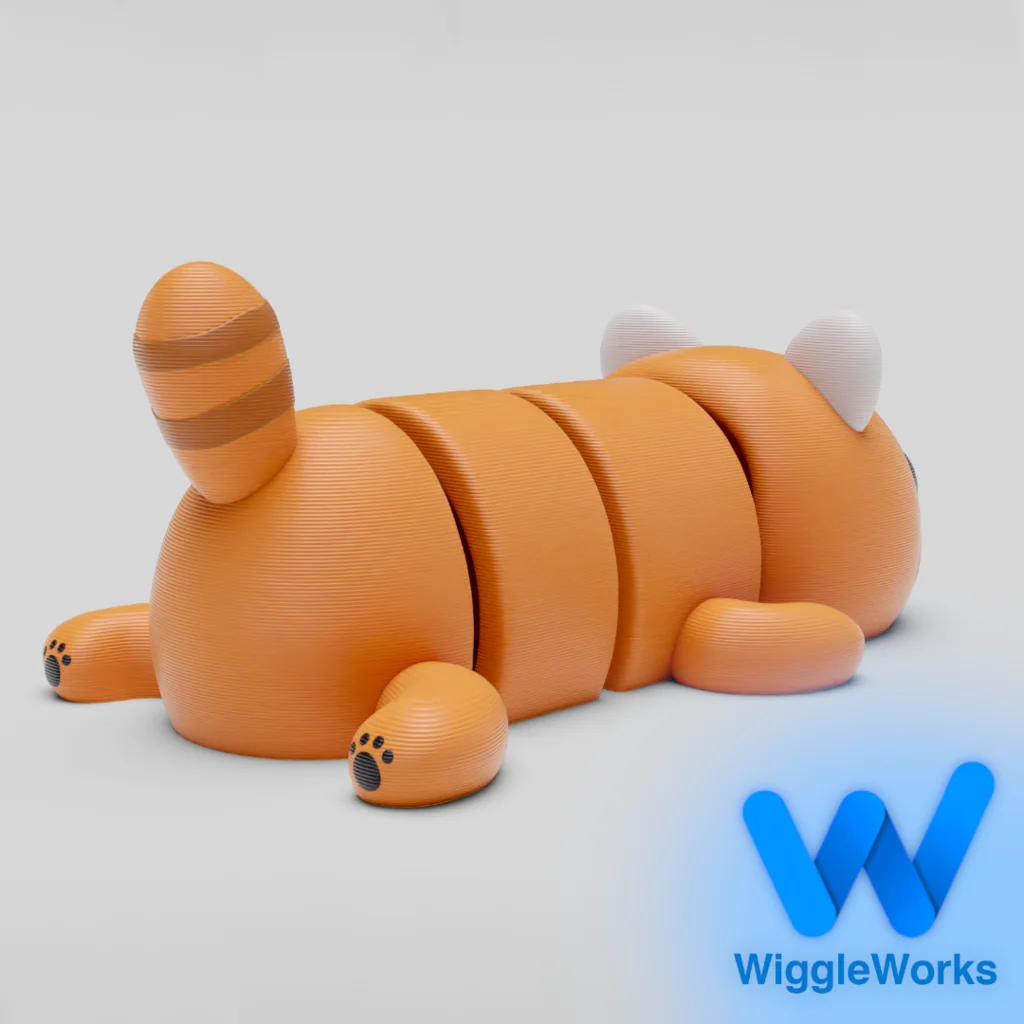 3D модель Гибкая модель красной панды (с брелком) - фото 3