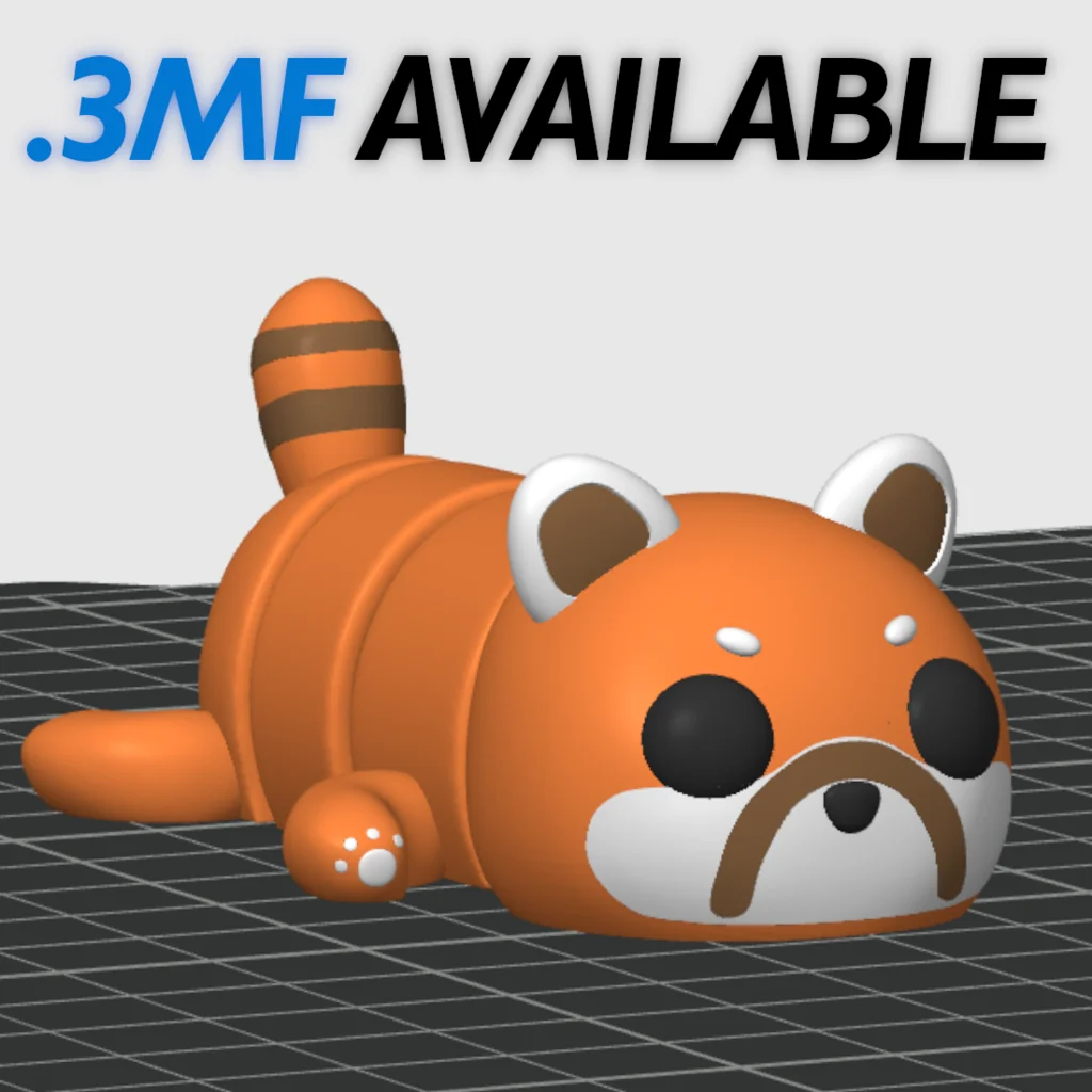 3D модель Гибкая модель красной панды (с брелком) - фото 5