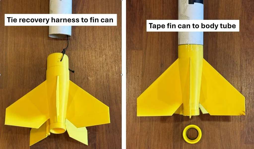 3D модель Модель ракеты из трубки от бумажных полотенец - фото 2