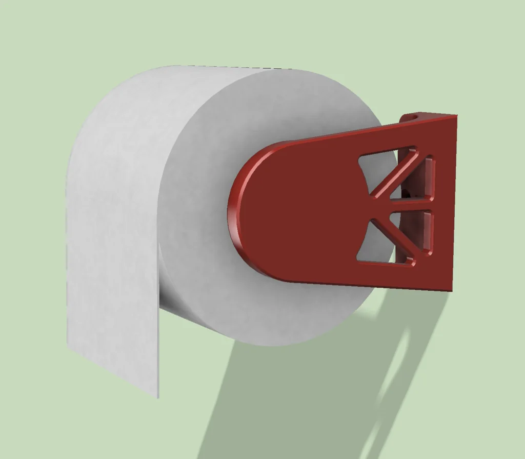 3D модель Держатель для бумажных полотенец и туалетной бумаги - фото 2