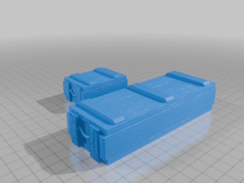 WW2 Wooden Ammunition Crates Set