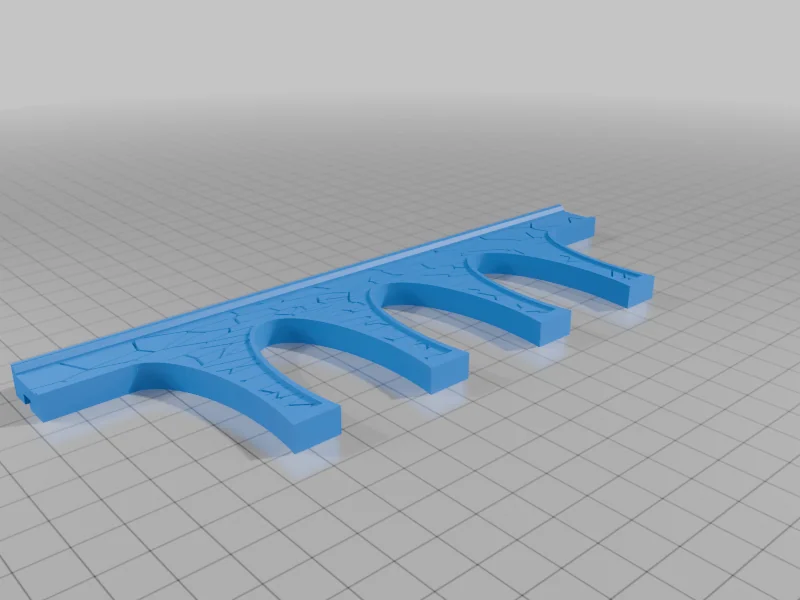 3D модель Модульный каменный арочный виадук N масштаба - фото 5