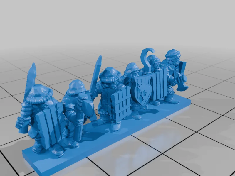 3D модель Милития Озерного Городка с Щитами (10мм) - фото 3