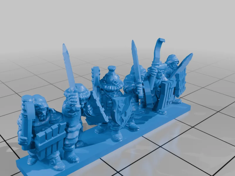 3D модель Милития Озерного Городка с Щитами (10мм) - фото 4