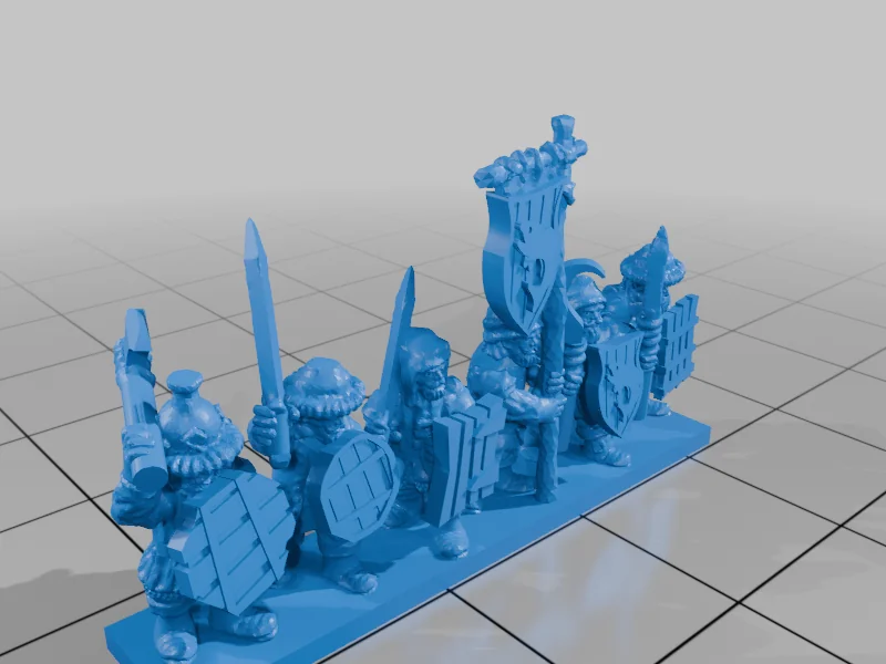 3D модель Милития Озерного Городка с Щитами (10мм) - фото 7