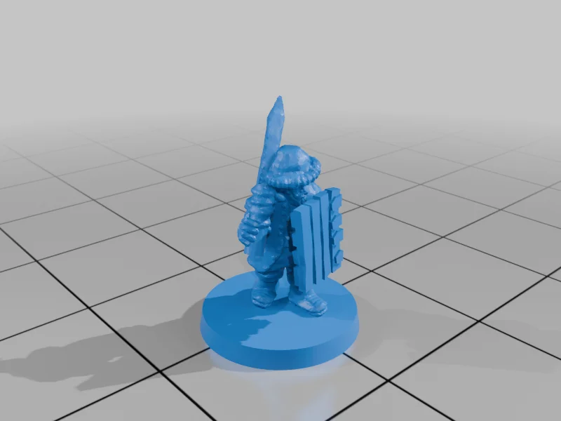 3D модель Милития Озерного Городка с Щитами (10мм) - фото 8