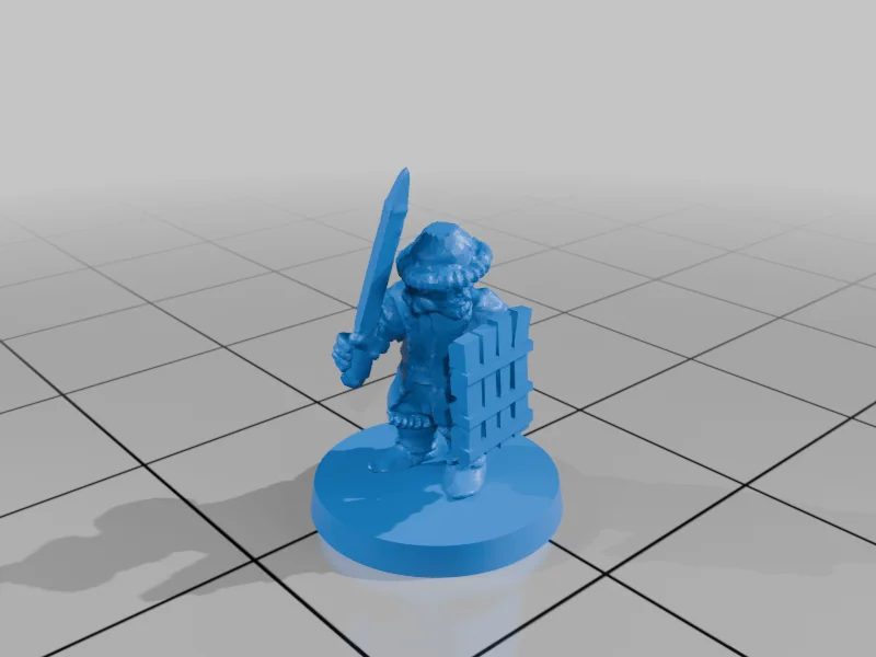 3D модель Милития Озерного Городка с Щитами (10мм) - фото 11