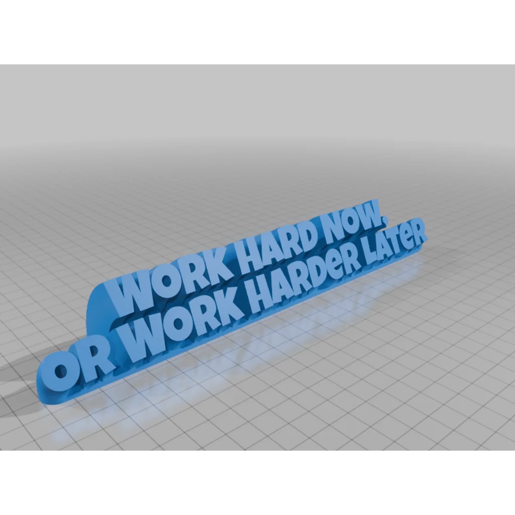 Модель 'Работай усердно сейчас или работай усерднее позже'