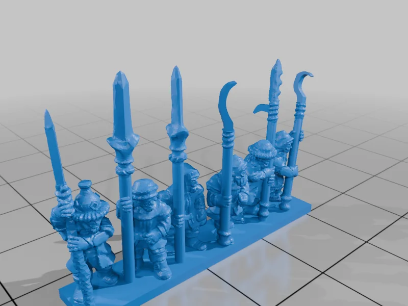 3D модель Lake-Town Militia Spearmen, 10mm Scale - фото 4