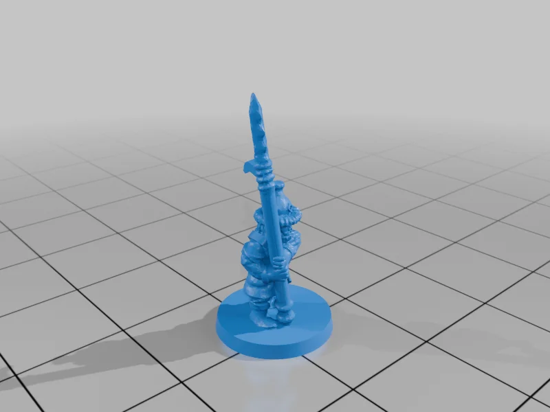 3D модель Lake-Town Militia Spearmen, 10mm Scale - фото 7