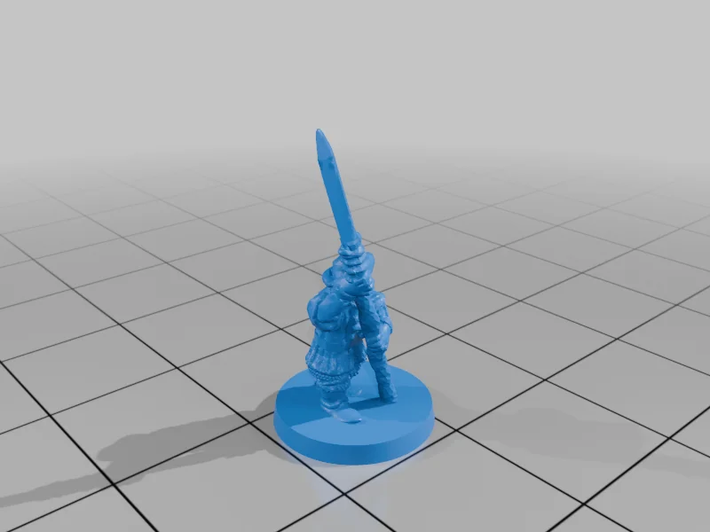 3D модель Lake-Town Militia Spearmen, 10mm Scale - фото 10