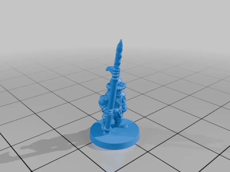 3D модель Lake-Town Militia Spearmen, 10mm Scale - фото 11