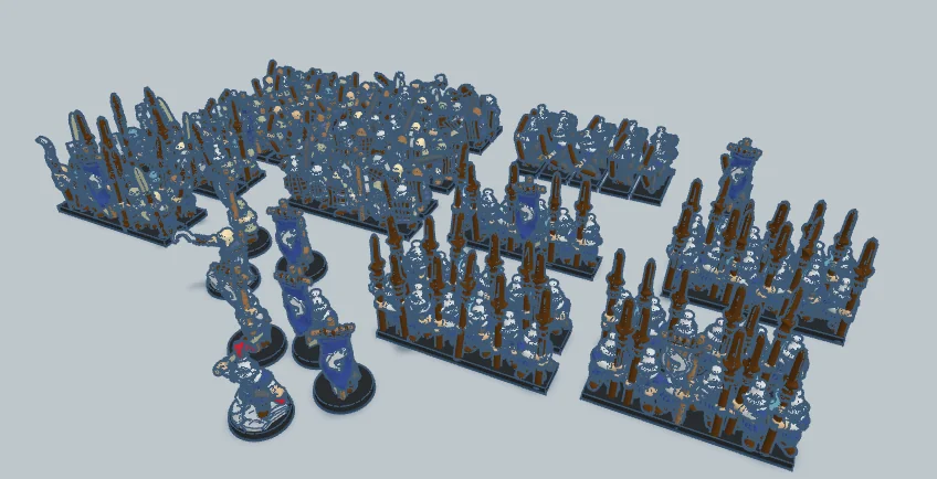 3D модель Армія Захисників Есгарота в масштабі 10мм STL