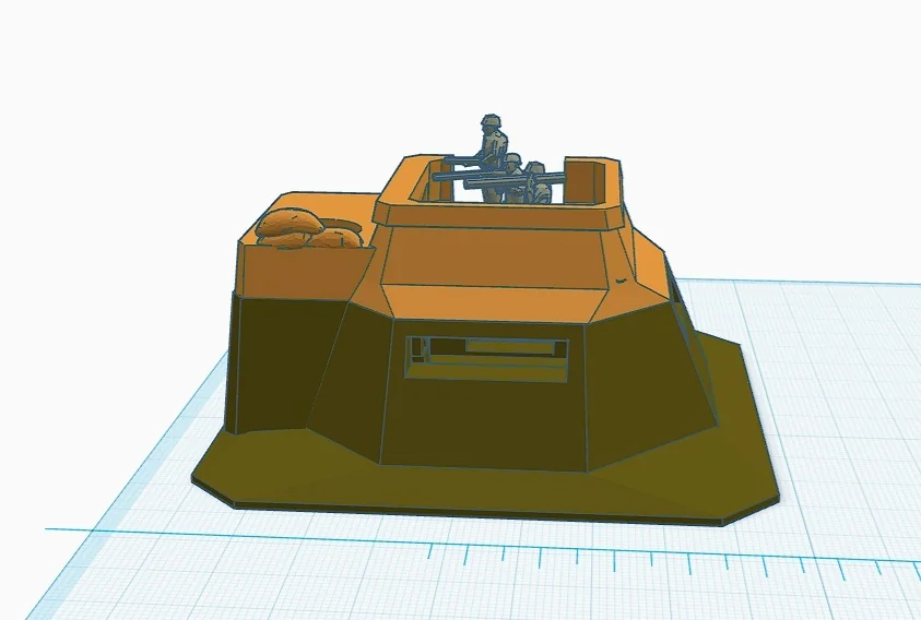 3D модель Модель бункера Второй мировой войны - фото 1