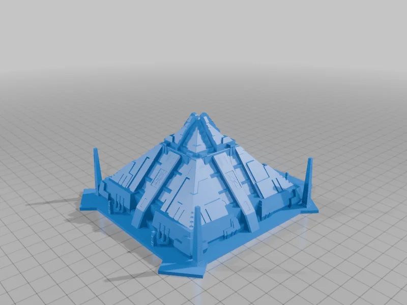 3D модель Епічна модель ландшафту з храмами - фото 2