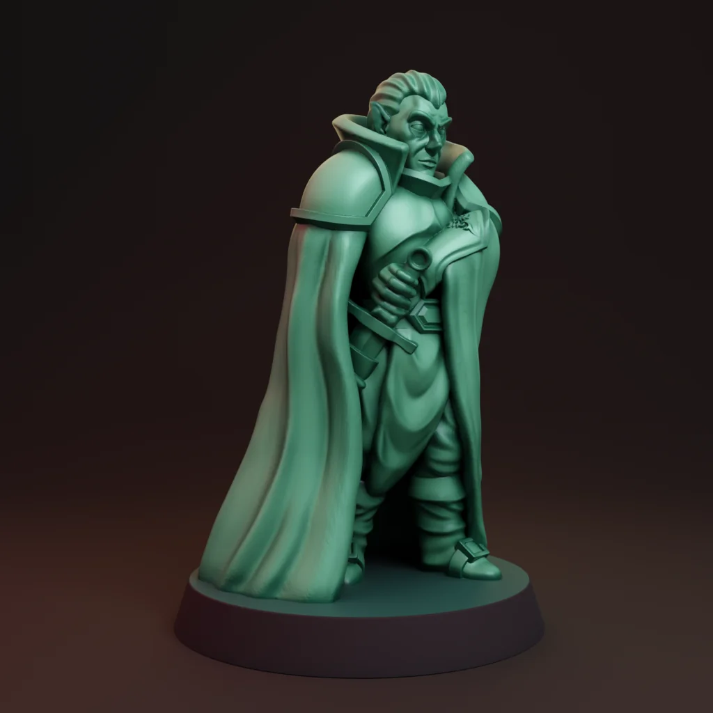 3D модель Миниатюра вампира в 28 мм - фото 3