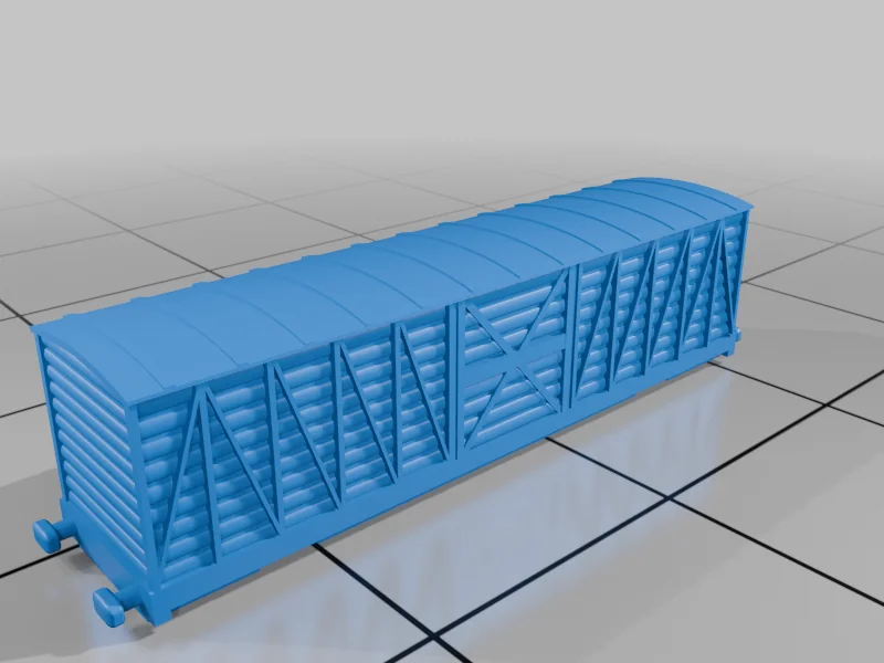 3D модель Модель вагонов для скота в масштабе T (1:450) - фото 3