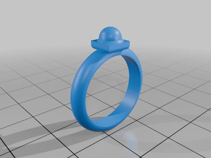 3D модель Кольцо в стиле жемчужного украшения - фото 1