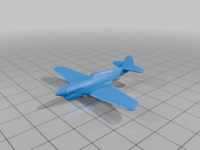 3D модель Модель P-40/H-81 3-pack для Blood Red Skies - фото 4