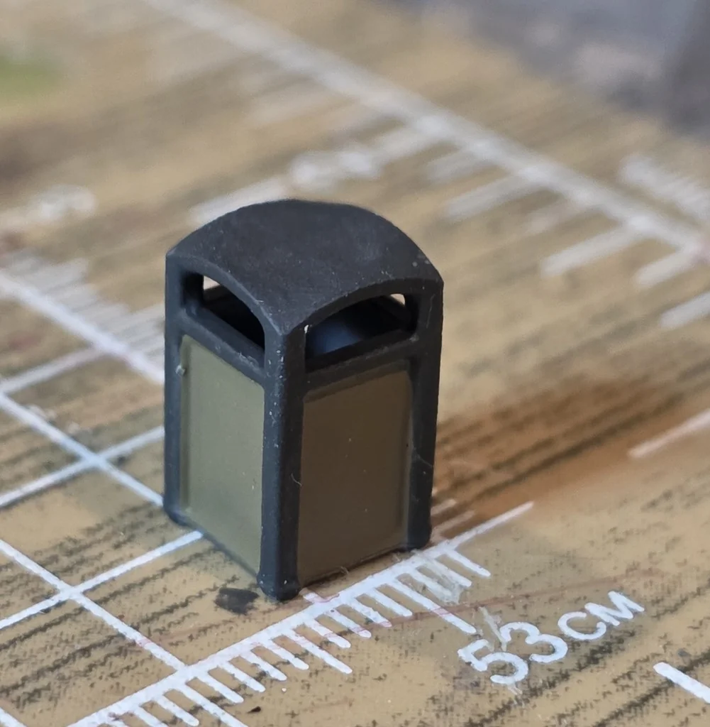 3D модель Модель мусорной корзины HO масштаба 1:87 - фото 1