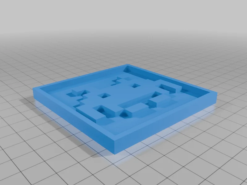 3D модель Space Invaders Пиксельное Искусство – Ретро Декор - фото 2